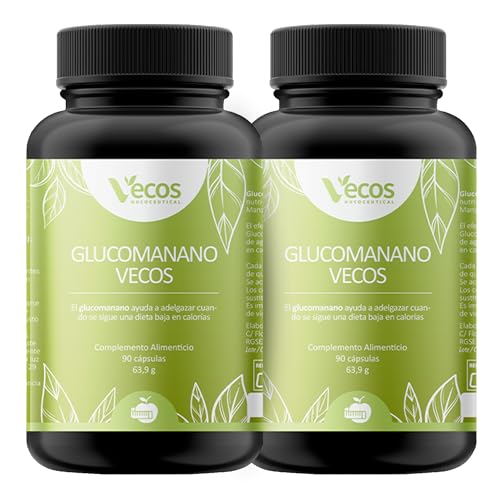 Inhibidor del Apetito y la Ansiedad | Glucomanano | 90 Cápsulas | Ayuda a Mantener los Niveles Normales de Azúcar en Sangre | Efecto Saciante | Complemento Alimenticio