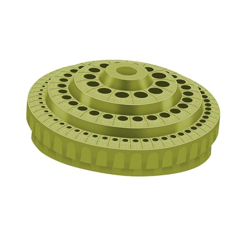 Générique Coffret de Rangement pour 100 Embouts de Ponçage D'ongles, Rotatif, Vide, Propre et Organisé, Vert Clair