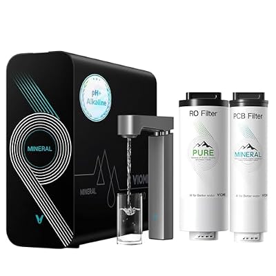 VIOMI® M1 Reverse Osmosis Alkaline Mineralization pH+ Water Purifier and PCB + RO Filter Replacement Bundle