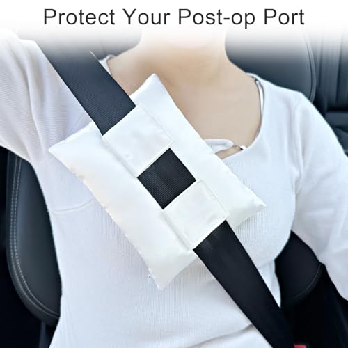 Image of Silky Satin Port Pillow Heart Surgery Pillows for Chemo Port After Open Heart Surgery Recovery Gifts Bypass Pacemaker Must Haves Protector Smooth Cooling Cushion Ivory