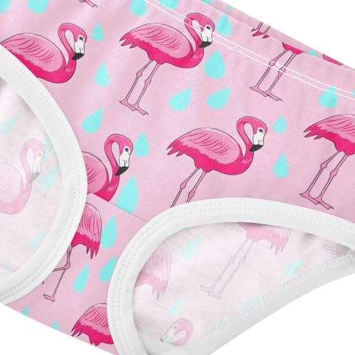 Joisal Girls Underwear Toddlers 2t Cotton Panties for Girl Pattern Briefs Undies Kids Pink Cartoon Flamingos Cartoon4