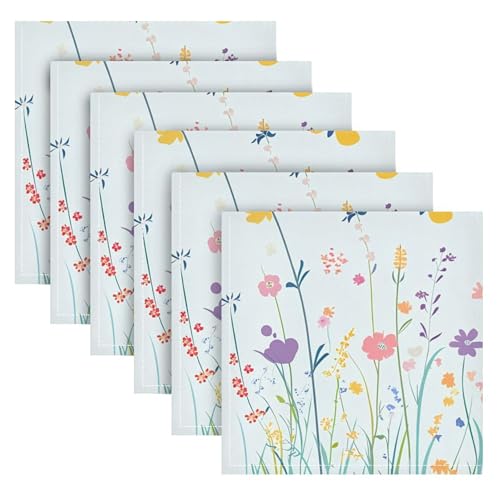Servilletas de Tela Burbuja Colorful Spring Flowers x6 miniatura 2