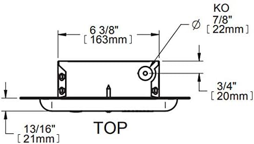 Top view diagram of the Stelpro Pulsair heater with dimensions in inches and millimeters.