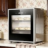 Grande capacità di 40L : Questa scatola per lievitare l'impasto offre una capacità di 40L per contenere più pirofila per impasto, stampi per pane o pietre per pizza. Include due pirofila per cottura e un vassoio per l'acqua, adatta per la cottura in casa o la preparazione su piccola scala.