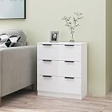 loibinfen 3 Drawer Dresser, Chest of Drawers with 3-Layer Modern Floor Storage Cabinet, Nightstand f