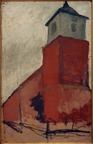 Tableau Paula Modersohn Becker impression sur toile vintage affiche église Worpswede 60x90cm