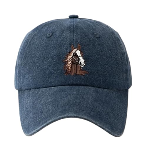 Casquette de baseball tête de cheval vintage et pare-soleil lavé style rétro