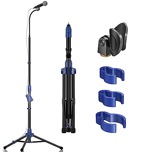 Salvori Fully Foldable Mic Stand With 360° Gooseneck Arm, Anti-Tip Heavy Duty Collapsible Mic Stand, Microphone Stand With Sturdy Tripod & Boom Arm For Singing, Recording And Live Performance #TOP25