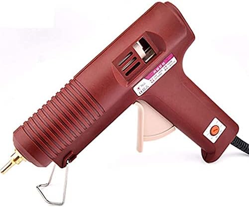 Pistola de pegamento termofusible, herramienta de bricolaje ajustable de 100 W, boquilla de cobre, calentador de cera de calentamiento de 0.433in,