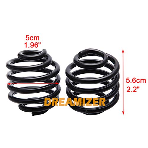DREAMIZER 1 Paar Motorrad Bobber Sitzfedern, Kundenspezifische Solo Sitzfedern für Sportster Chopper Bobber(Schwarz)