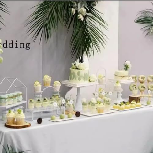 CBBZJY 3pcs Metal Cake Stand Set 8\'\'10\'\'12\'\' Dessert Table Display Perfect for Baby Shower Wedding Birthday (white)