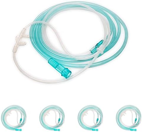 4 Pack High-Flow Soft Nasal Oxygen Cannula, Universal Connector, Kink Resistant