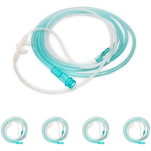 4 Pack High-Flow Soft Nasal Oxygen Cannula, Universal Connector, Kink Resistant Cover