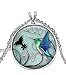 Produktbild Uteruik Kolibri Jewelry  Halskette mit blauem Kolibri 20 mm  Vogelkunst  Charm Anhänger Halskette 45,7 cm