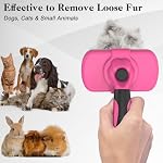 Swihauk Self Cleaning Slicker Brush for Dogs & Cats - Skin Friendly Grooming, Deshedding, Hair Removal for Puppies & Long/Short Haired Pets, Pet Supplies Accessory, Pink - Image 6