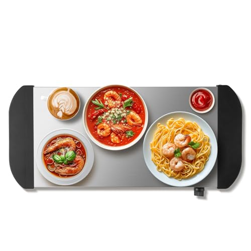 Image of VEVOR Electric Warming Tray, Food Warming Trays for Buffet, Warming Trays with Adjustable Temperature Control, Portable Stainless Steel Food Warmer, Hot Plate Perfect for Parties, Catering, Holidays