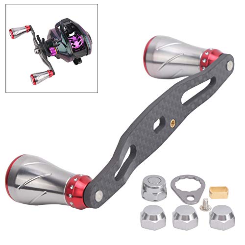 Carretes de pesca con cebo manivela de carbono de 95mm para sustitución 5