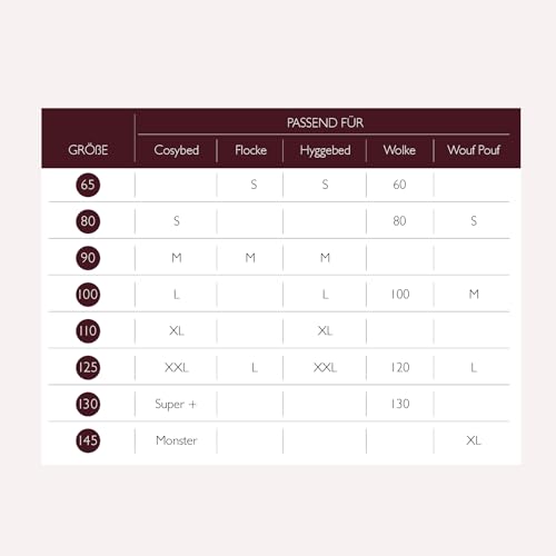 EDEL&SCHNELL Hundebett Wechselbezug in hellem Beige, Ersatzbezug für runde Hundebetten 65 cm, Bezug aus weichem Baumwoll-Cord-Stoff