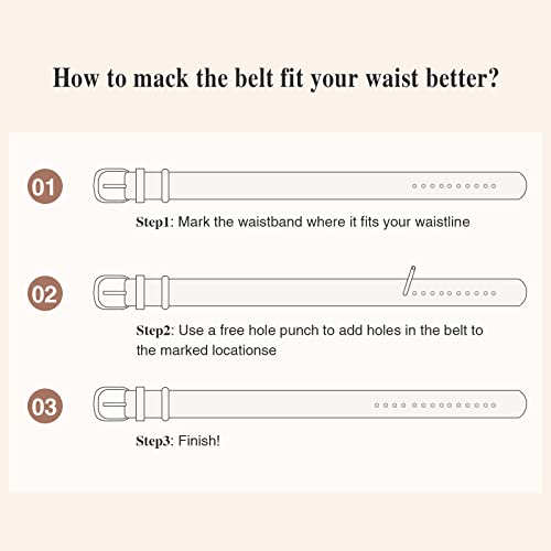 AWAYTR Rhinestone Buckle Belt for Women - PU Leather Plus Size Belts for Jeans and Dress3