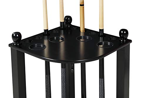 Hathaway Regent 28-In Corner Floor Pool Cue Rack For Billiards Accessories, Black #TOP3