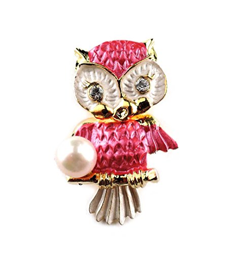 ISUZU MSJ タックブローチ アコヤ フクロウ レッド 4969-RD