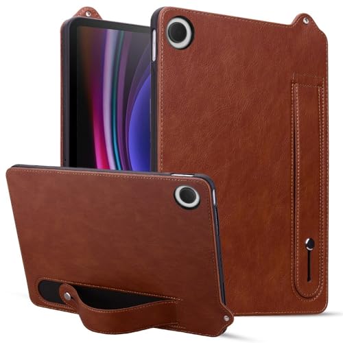 Housse Samsung Galaxy Tab A11 Plus idéale au bureau et en déplacement marron