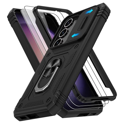 Coque Samsung S23 militaire avec protège écran et anneau 360 degrés