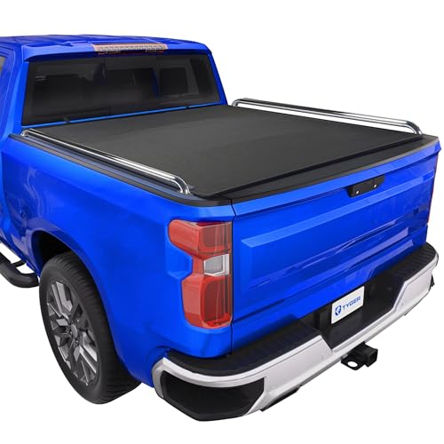 Tyger Auto T2X Low Profile Soft Roll-up in Fabric Truck Bed Tonneau Cover Compatible with 2019-2026 Chevy Silverado GMC Sierra 1500 (Not fit 19 LD/Limited) | 6'7" (79") Bed | TG-BCXC3945