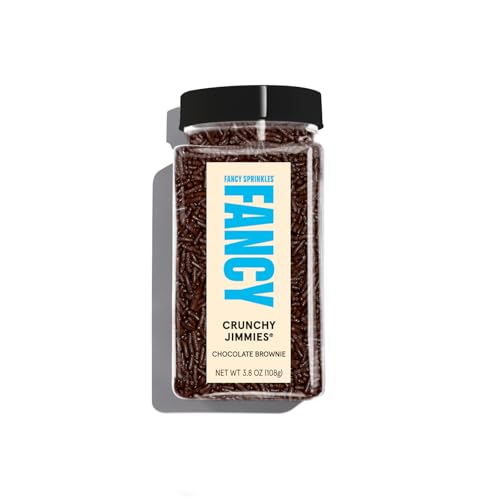 Fancy Sprinkles Chocolate Jimmies Crunchy Sprinkles, Real Sugar, For Ice Cream, Cookies, Cakes, Cupcakes, Dessert Decorating Sprinkles 1 Pack (0.5c)