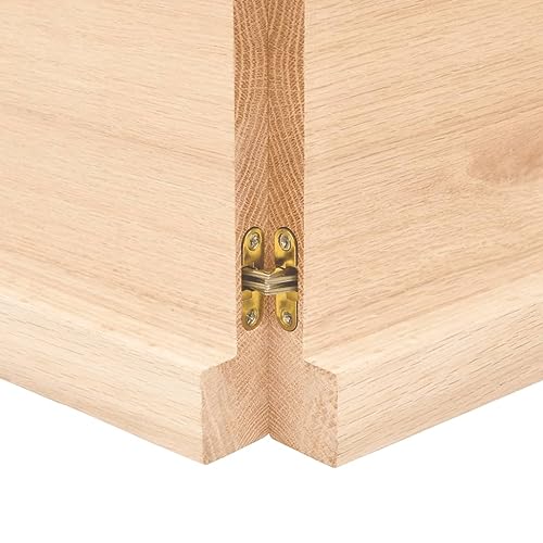 Estantería de pared de madera maciza de roble TALCUS de 160 x 50 x 4 cm 8