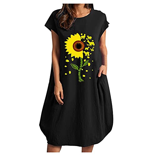 Robe de détente courte col rond pour les journées relax et fêtes décontractées