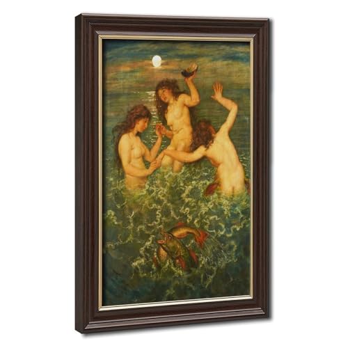 Impression sur toile de 3 sirènes vintage décoration murale