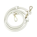 Veemoon 製 可能 バッグ交換用ストラップ ショルダーバッグ ストラップ 調節対応 ホワイト 金具