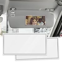 2 Stück Auto Spiegel, HD Make-up, Tragbarer Selbstklebender Sonnenblende Spiegel,Universeller für Autositzlehne Auto-Innen-Kosmetikspiegel,15x8cm