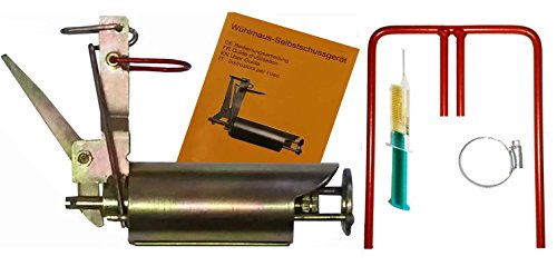 Preisvergleich Produktbild Selbstschuss Apparat / Gerät gegen Wühlmäuse Wühlmausfalle neueste verbesserte Version aus 2015.Incl. unseren Punktöler und Wühlmaus Selbstschusshalter.