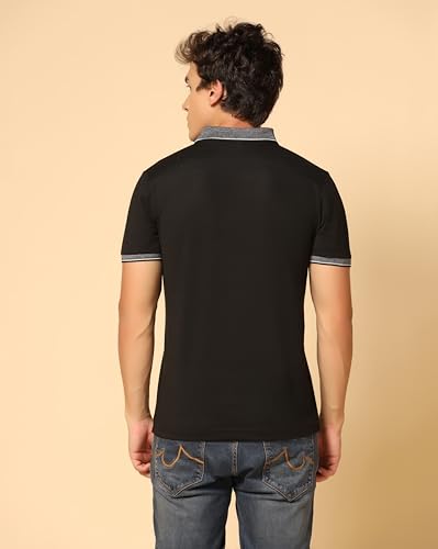 Image of INKKR Men's Collared Neck Stylish Half T-Shirt
