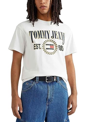 T-shirt Tommy Hilfiger homme blanc XL en coton imprimé logo