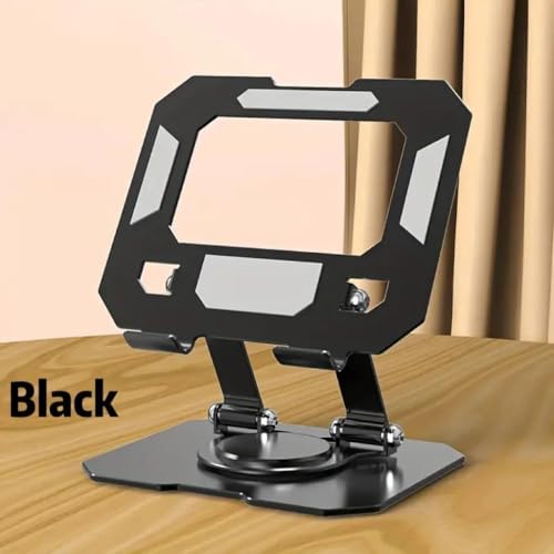 Image of Premium 360 Rotating iPad & Tablet Stand - Adjustable Heavy-Duty Metal Base, Foldable Portable Desk Mount Holder Compatible with All Tablets & Mobiles (4-13 Inches) - Anti-Slip Protection