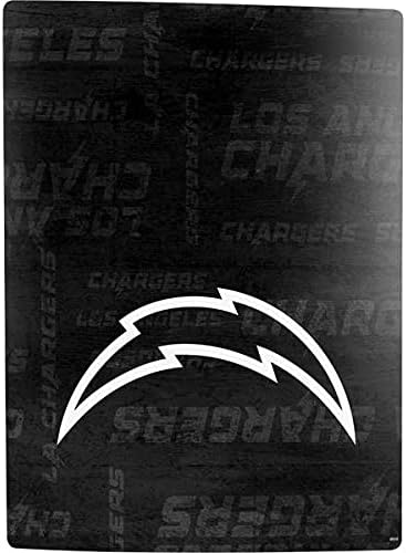 Skinit Decal Gaming Skin Compatible with PS5 Digital Edition Bundle - Officially Licensed NFL Los Angeles Chargers Black & White Design
