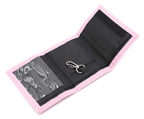 Image of AI-DEE RFID Trifold Canvas Outdoor Sports Wallet for Kids - Front Pocket Wallet with Magic Sticker
