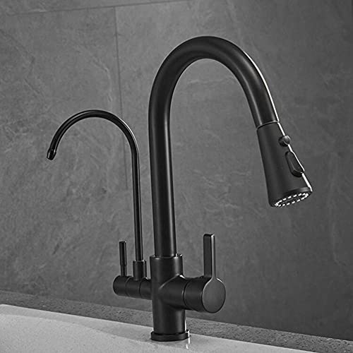 Robinet de cuisine 3 en 1 pour évier moderne avec jet spray eau chaude et froide