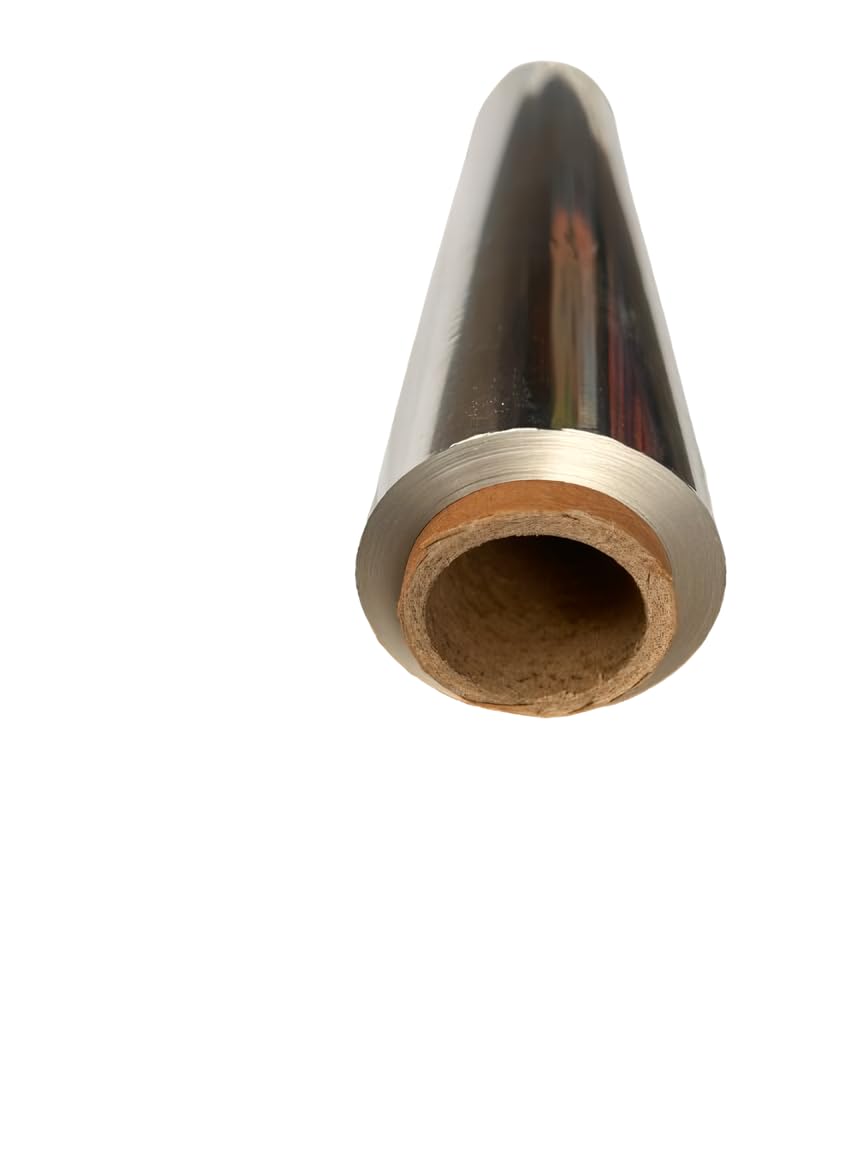 Rouleau Aluminium Alimentaire - 11 microns Épais 44 cm x 150 m pour Cuisson, Barbecue, Boulangerie et Cuisine - Idéal pour Professionnels et Maison