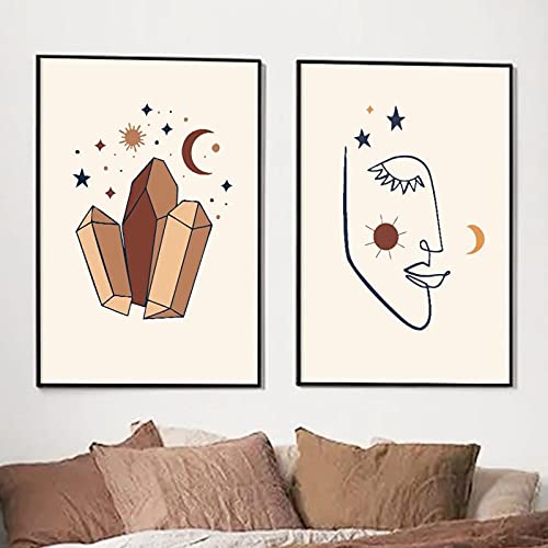 Toile Peinture Nordique Abstraite 50x70cm Tirages d'Art Salon