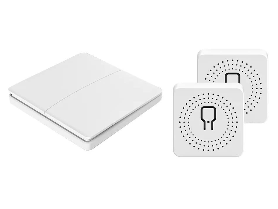 SWYAM® No Battery Self Powered Kinetic Wireless RF Switch 2 Way Operation - 2 Gang 2 Receiver Switch, Compatible with Any Electrical Load (B08RBZBXJ6) Amazon Price History, Amazon Price Tracker