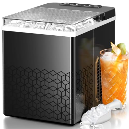 Image of Electactic Countertop Ice Maker, 26Lbs /Day, Compact Small Ice Maker with Auto-Cleaning,Perfect for RV /Home /Kitchen, Deep Black