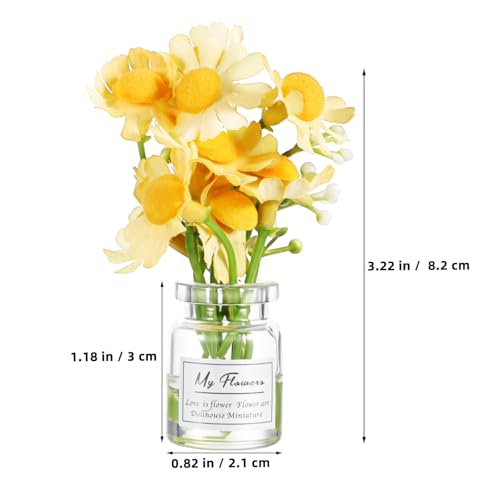 Jarrones flores artificiales para decorar el salpicadero de coche estético 3