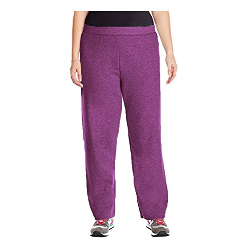 JUST MY SIZE Womens Plus-Size Fleece Sweatpant (1X, Plum Port)