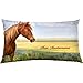 Manutextur Kissen mit Namen - Motiv Pferd - viele Motive - Kissenhülle inklusive Füllung - Größe 30x50 cm - personalisiert - persönliches Geschenk mit Wunsch-Motiv und Wunsch-Name