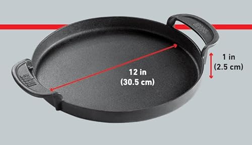 Miniatura 4 de Weber Plancha De Hierro Fundido Para Gourmet Bbq System Calor Uniforme, Ideal Para Pescado, Verduras Y Platos A La Plancha, Negro 7421