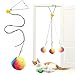 Fryzzolum Motion Activated Cats Exercise Toy Swingable Hanging Door Colored Plush Ball Construction Indoor Door Mounted Interactive Cats Toy